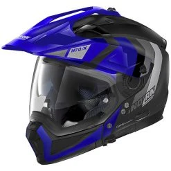 CrossOver On-Off Motorradhelm Nolan N70.2x DECURIO N-Com 032 Schwarz Matt Blau
