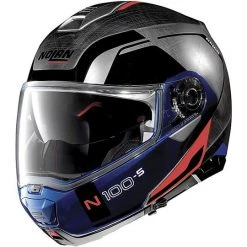 Helm Moto Modular Nolan N-Com N100.5 Consistency 029 Verkratzte Chrom