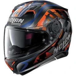 Integraler Motorradhelm Nolan N87 VENATOR N-Com 091 Schwarz Matt Blau