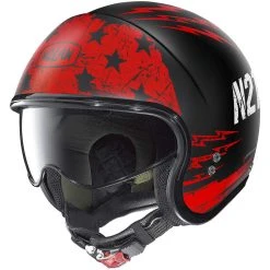 Jet Helm Nolan N21 JETFIRE 093 Matt Schwarz Rot