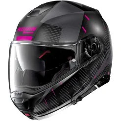 Modularer Motorradhelm P / J-Zulassung Nolan N100.5 LIGHTSPEED N-Com 055 Matt Schwarz Pink