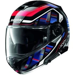 Modularer Motorradhelm P / J-Zulassung Nolan N100.5 Plus STARBOARD N-Com 048 Schwarz Rot Blau
