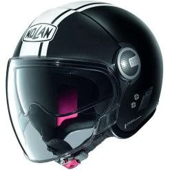 Motorradhelm Jet Nolan N21 VISOR DOLCE VITA 099 Matt Schwarz Weiß