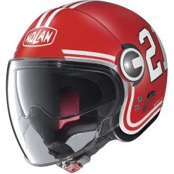 Motorradhelm Nolan N21 Visier QUATERBACK 084 Matt Red Racing