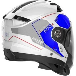 Nolan N70.2 Crossover Motorradhelm GT LAKOTA N-Com 041 Weißmetall Blau -Nolan Verkaufe nolan n70 2 crossover motorradhelm gt lakota n com 041 weissmetall blau 109661