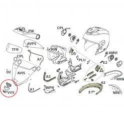 Nolan N70.2 GT / N44 Led Gelbes Visier Lufteinlass